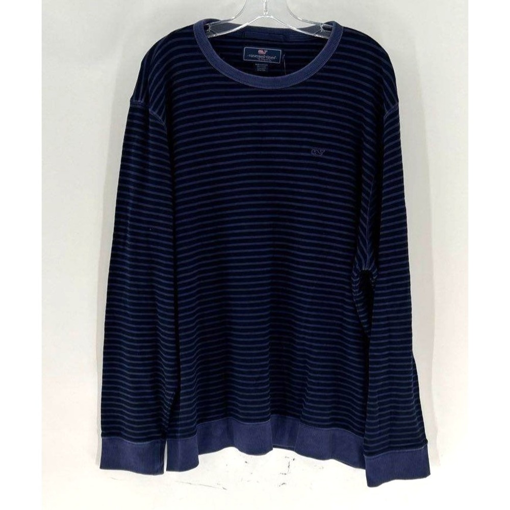 Vineyard Vine Men's Deep Bay Stripe Crewneck Sweater Sz 2XL